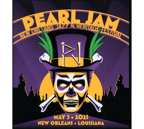 Pearl Jam Unsigned New Orleans May 3, 2025 Black & Purple Sticker