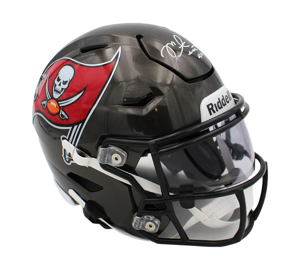 Mike Alstott Signed Tampa Bay Buccaneers Speed Flex Mid-Size NFL Midi Helmet - Image 2