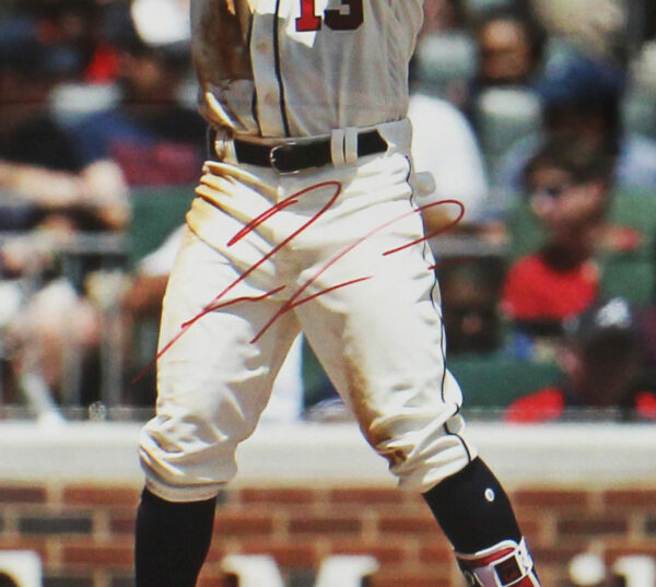 Ronald Acuna Jr. Signed Atlanta Braves Framed 16x20 Batting Stance MLB Photo - Image 2