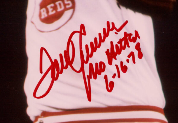 Tom Seaver Signed Cincinnati Red Unframed 8x10 MLB Pitching Photo with "No Hitter 6-16-78" Inscription - Image 2