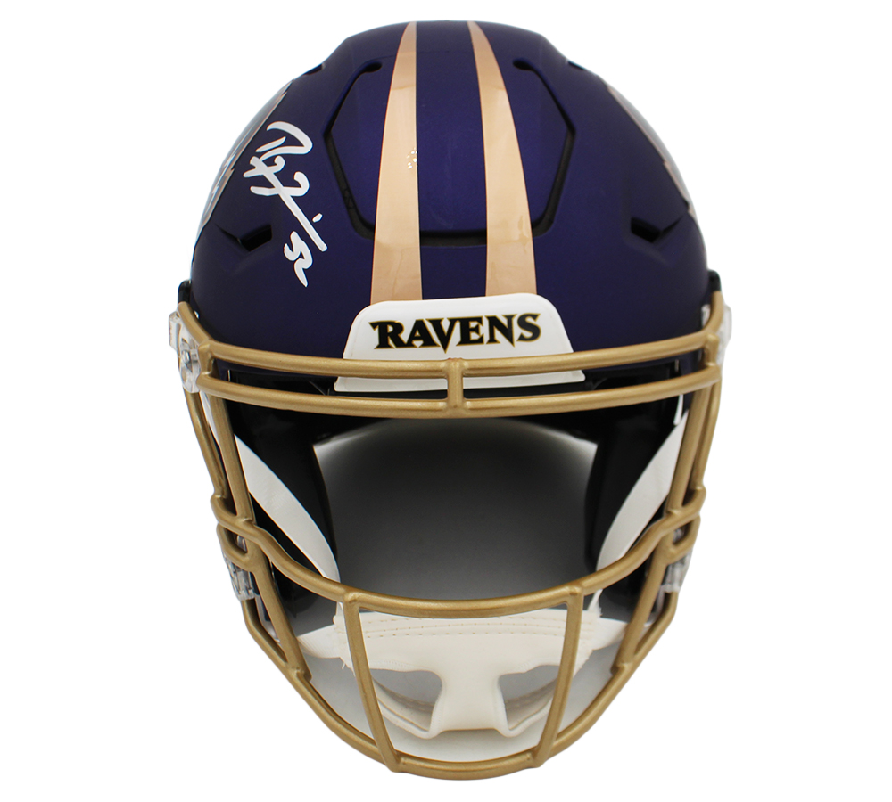Ray Lewis Signed Baltimore Ravens Speed Flex Authentic Alternate NFL Helmet - Image 3