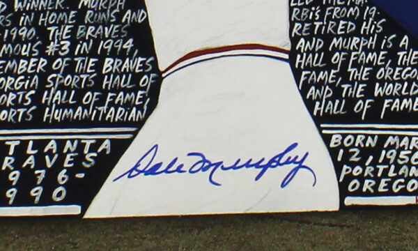 Dale Murphy Signed Atlanta Braves Unframed 12x18 Murph 1982 NL MVP MLB Photo - Image 2