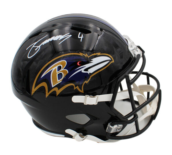 Zay Flowers Signed Baltimore Ravens Speed Full Size NFL Helmet