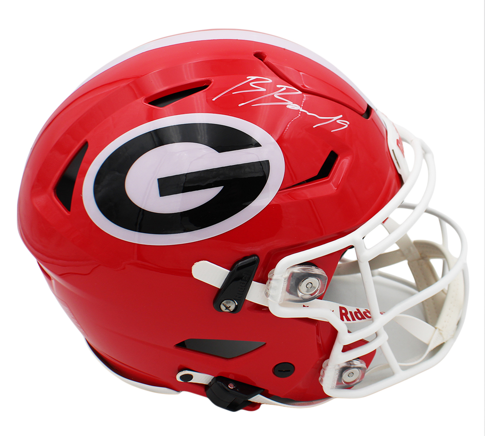 Brock Bowers Signed Georgia Bulldogs Speed Flex Authentic NFL Helmet - Image 2
