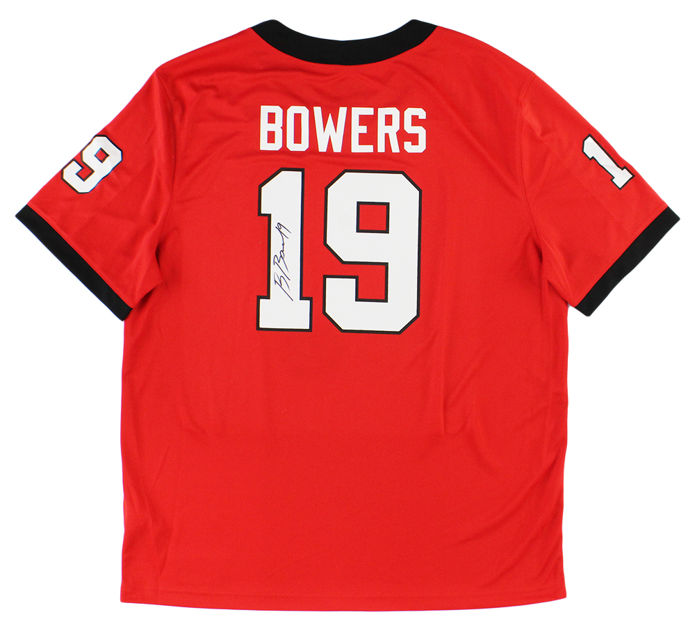 Brock Bowers Signed Georgia Bulldogs Nike Game Red NCAA Jersey