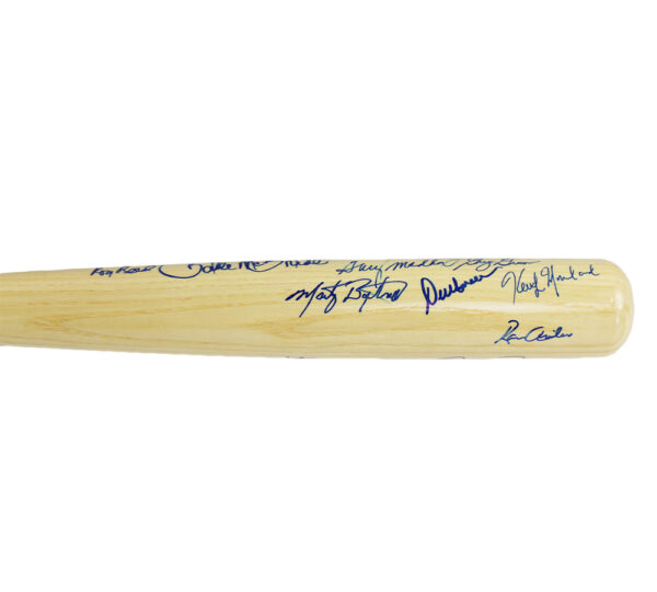 Mike Schmidt, Steve Carlton Multi-Signed Philadelphia Phillies 1980's Cardiac Kids Blonde/Red MLB Bat with 21 Additional Signatures - Image 5