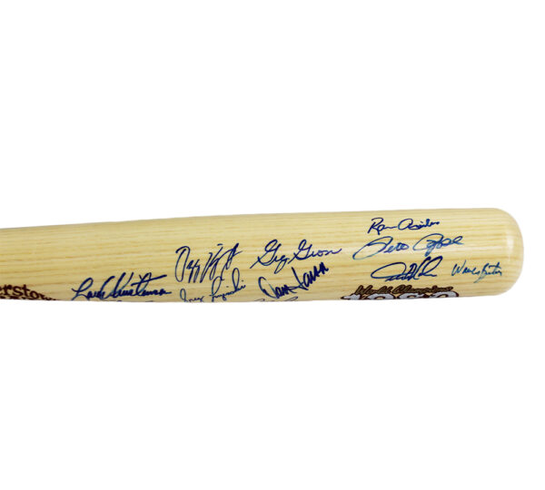 Mike Schmidt, Steve Carlton Multi-Signed Philadelphia Phillies 1980's World Series Champions Blonde MLB Bat with 21 Additional Signatures - Image 4