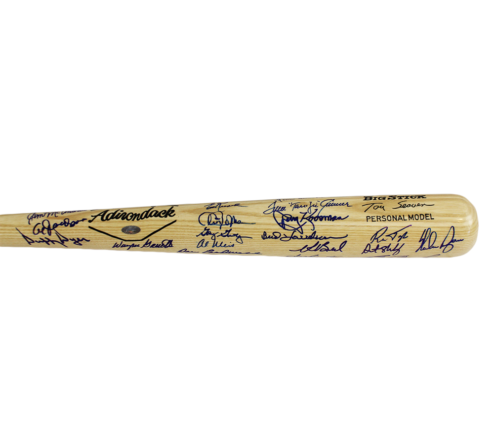 Tom Seaver, Nolan Ryan Multi-Signed New York Mets Adirondack Tom Seaver Edition 1969 World Series Champions Blonde MLB Bat with 21 Additional Signatures - Image 6