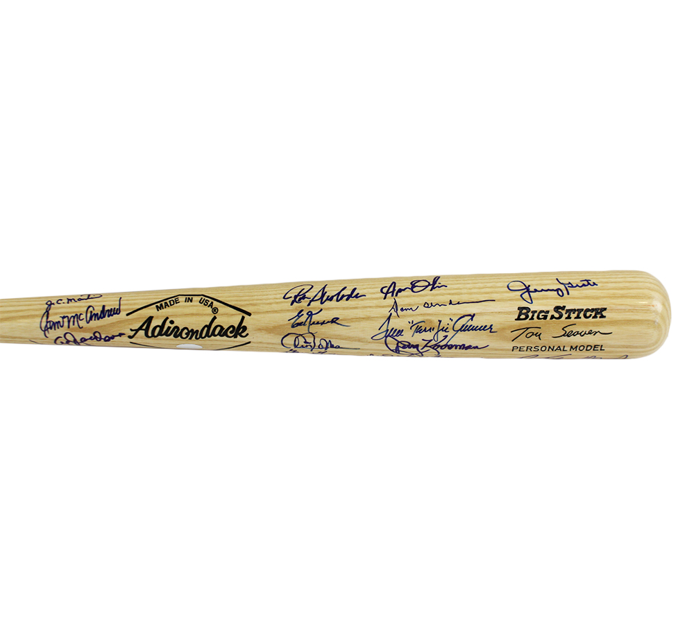 Tom Seaver, Nolan Ryan Multi-Signed New York Mets Adirondack Tom Seaver Edition 1969 World Series Champions Blonde MLB Bat with 21 Additional Signatures - Image 4