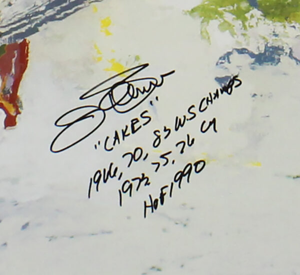 Jim Palmer Signed Baltimore Orioles Unframed Leyroy Neiman Print with Stat Inscription - Image 2