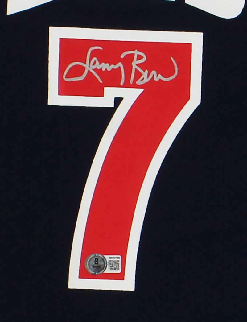 Larry Bird Signed Dream Team Mitchell & Ness Authentic 1992 Navy Jersey - Image 2