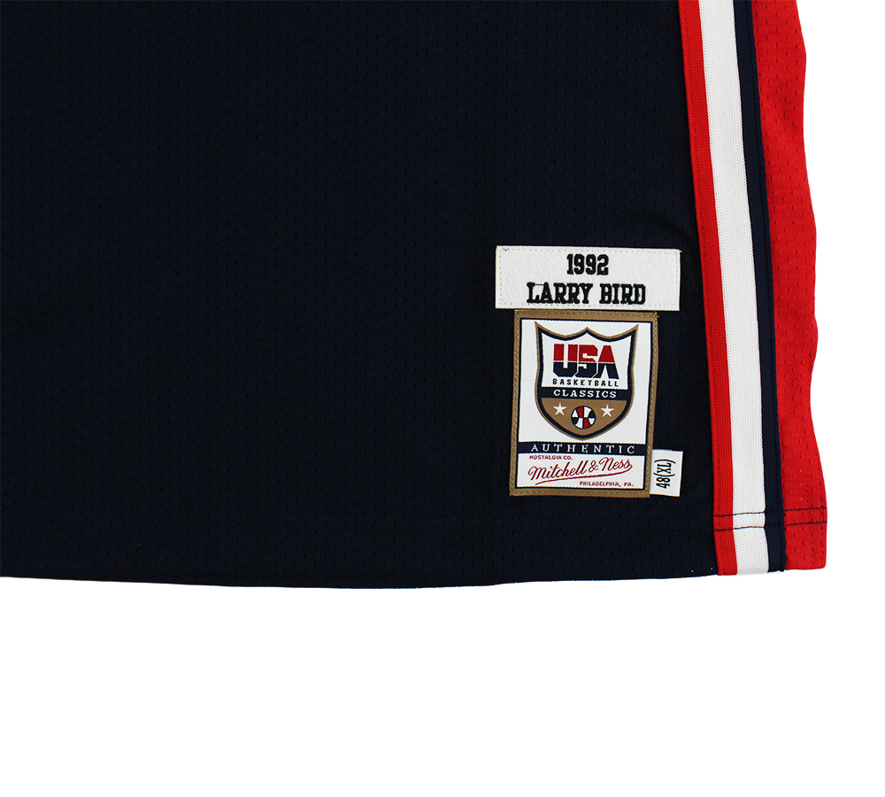 Larry Bird Signed Dream Team Mitchell & Ness Authentic 1992 Navy Jersey - Image 4