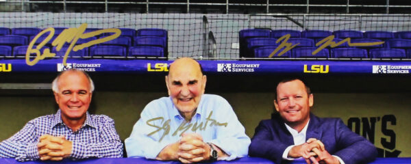 Skip Bertman, Jay Johnson, Paul Mainieri LSU Tigers Coaches Unframed 16x20 MLB Dugout Photo - Image 2