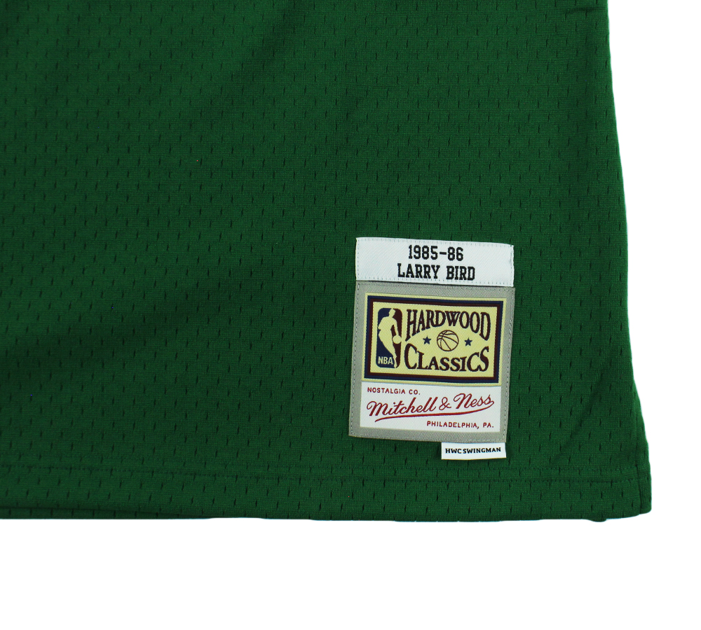 Larry Bird Signed Boston Celtics Mitchell and Ness Green Jersey - Image 4