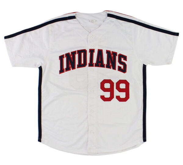 Charlie Sheen Signed Major League Vaugh Custom White MLB Jersey - Image 3