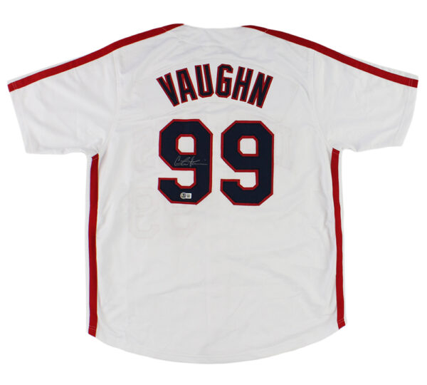 Charlie Sheen Signed Major League Vaugh Custom White MLB Jersey