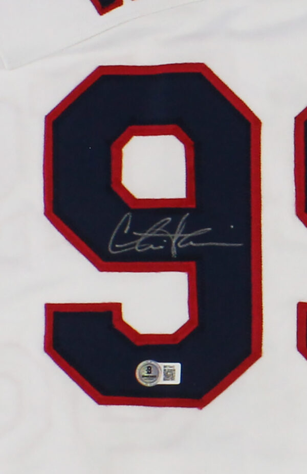 Charlie Sheen Signed Major League Vaugh Custom White MLB Jersey - Image 2