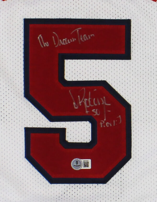 David Robinson Signed Dream Team Custom White NBA Jersey with "Dream Team and Prov. 1.7" Inscription - Image 2
