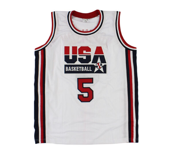 David Robinson Signed Dream Team Custom White NBA Jersey with "Dream Team and Prov. 1.7" Inscription - Image 3