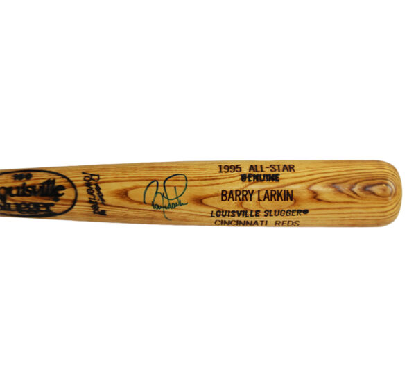 Barry Larkin Signed Cincinnati Reds Louisville Slugger Engraved MLB Bat - Image 2