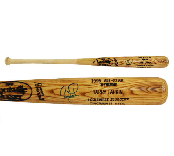 Barry Larkin Signed Cincinnati Reds Louisville Slugger Engraved MLB Bat