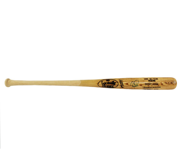 Barry Larkin Signed Cincinnati Reds Louisville Slugger Engraved MLB Bat - Image 3