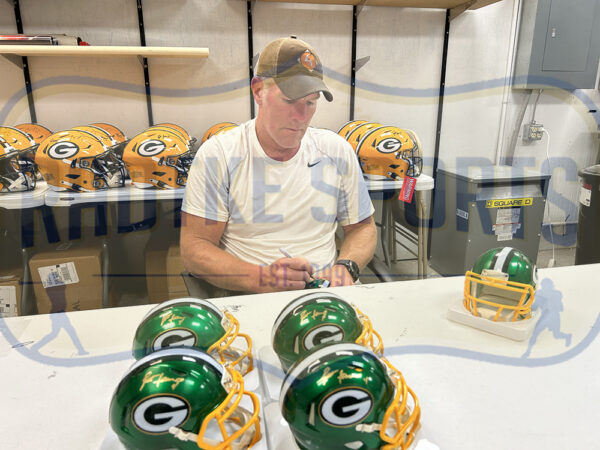 Brett Favre Signed Green Bay Packers Speed Flash Custom NFL Mini Helmet - Image 3
