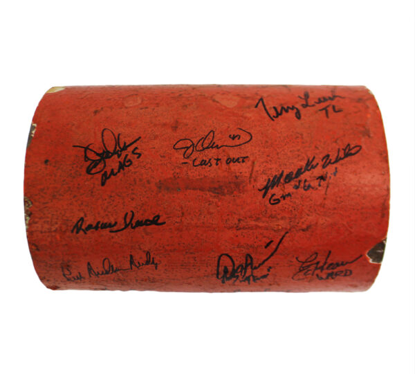 1986 New York Mets Team Signed Shea Stadium Foul Pole #2 including Terry Leach, Ed Hearn, Danny Heep