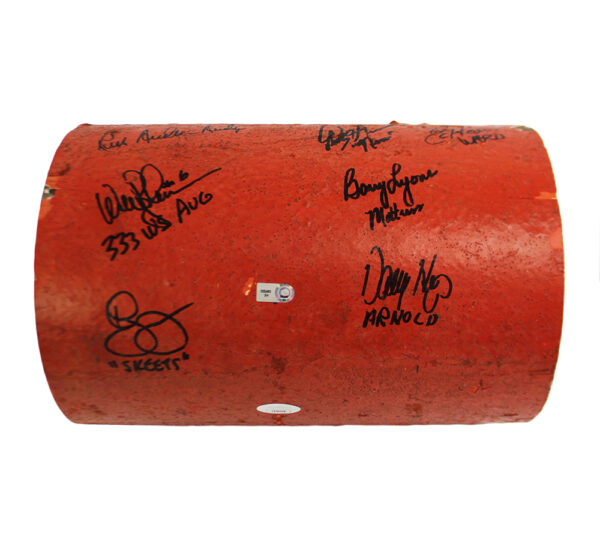 1986 New York Mets Team Signed Shea Stadium Foul Pole #2 including Terry Leach, Ed Hearn, Danny Heep - Image 2