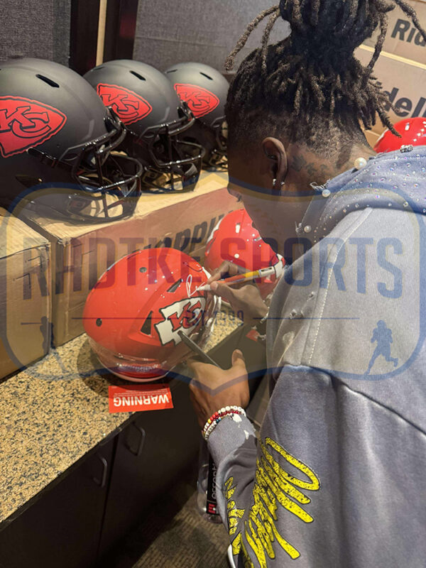 Rashee Rice Signed Kansas City Chiefs Speed Flex Authentic NFL Helmet - Image 5