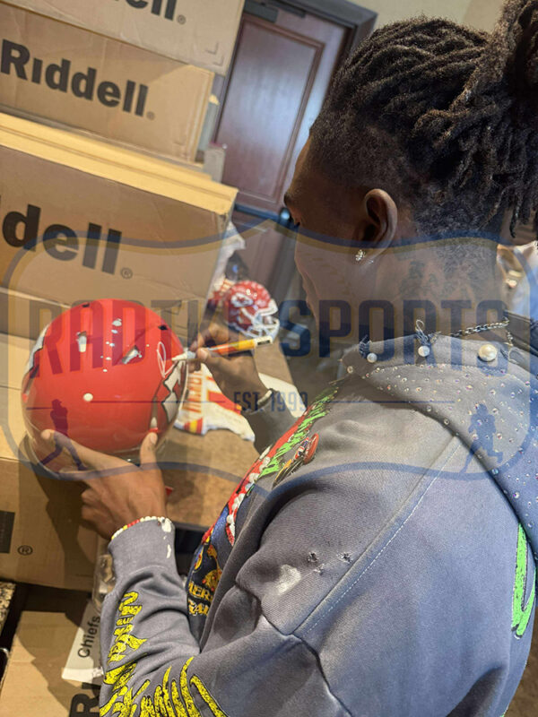Rashee Rice Signed Kansas City Chiefs Speed Authentic NFL Helmet - Image 2
