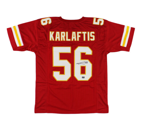 George Karlaftis Signed Kansas City Custom Red Jersey