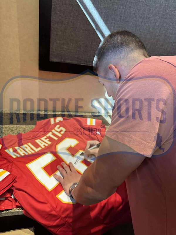 George Karlaftis Signed Kansas City Custom Red Jersey - Image 3