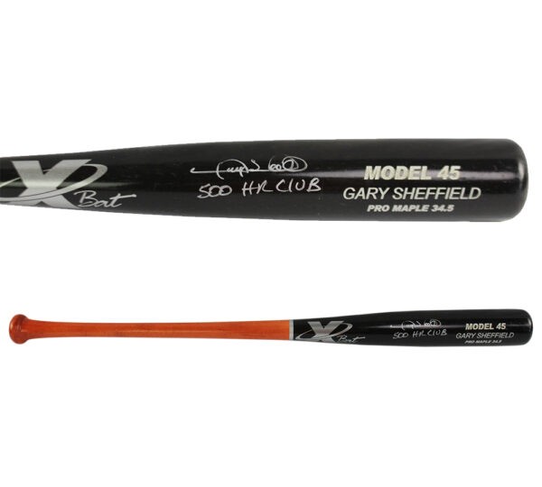 Gary Sheffield Signed New York Yankees XBat Black MLB Bat with "500 HR Club" Inscription