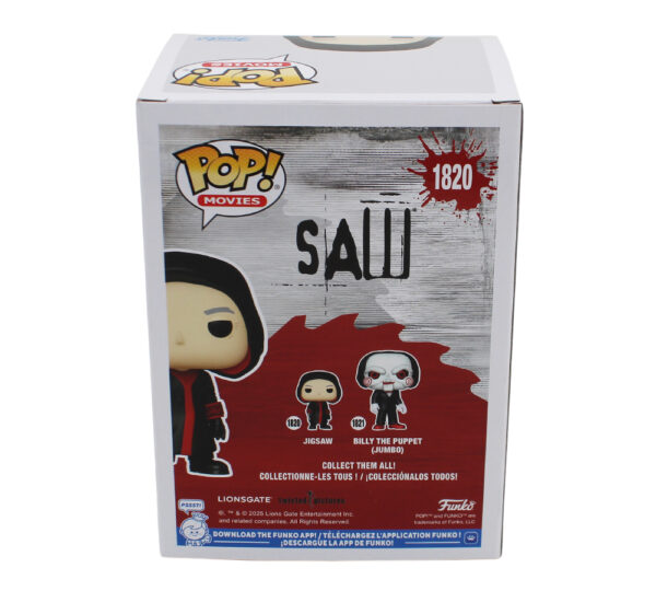 Tobin Bell Signed Saw Movie Jigsaw #1820 Funko Pop! with "Jigsaw" Inscription - Image 3