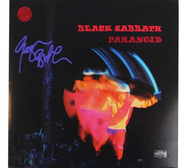 Geezer Butler Signed Black Sabbath Paranoid Vinyl Album - Image 3