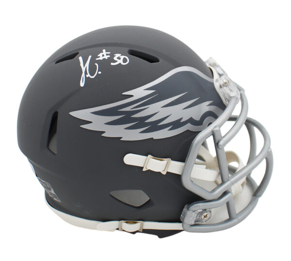 Jihaad Campbell Signed Philadelphia Eagles Speed Slate NFL Mini Helmet