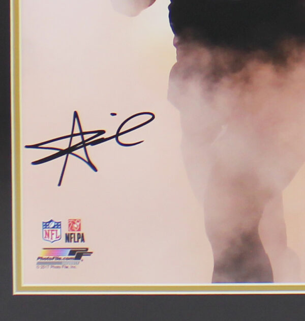 Alvin Kamara Signed New Orleans Saints Framed 16x20 NFL Running Through Smoke Photo - Image 2