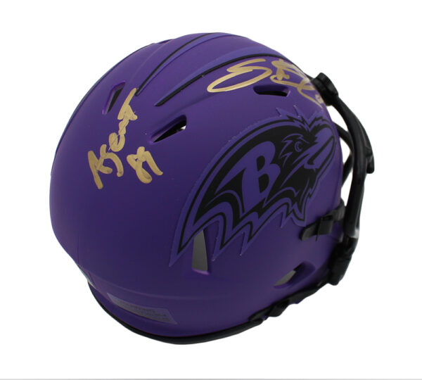 Steve Smith Sr. Signed Baltimore Ravens Speed Rave NFL Mini Helmet With "Agent 89" Inscription - Image 2