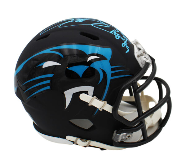 Steve Smith Sr. Signed Carolina Panthers Speed AMP NFL Mini Helmet With "Agent 89" Inscription - Image 2