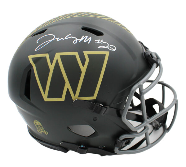 Jacory Croskey-Merritt Signed Washington Commanders Speed Authentic Salute to Service 4 NFL Helmet
