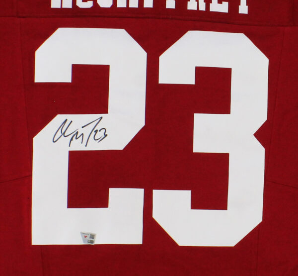 Christian McCaffery Signed San Francisco 49ers Nike Limited Red NFL Jersey - Image 2