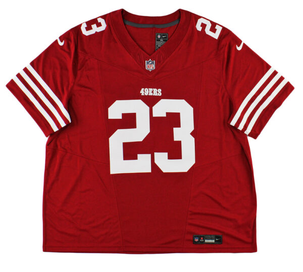 Christian McCaffery Signed San Francisco 49ers Nike Limited Red NFL Jersey - Image 3