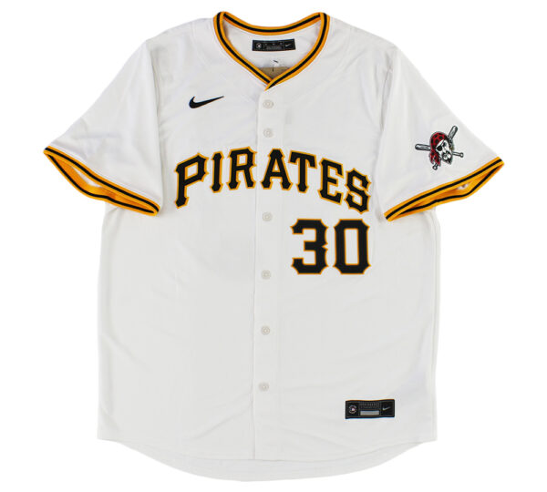 Paul Skenes Signed Pittsburgh Pirates Nike Limited White NFL Jersey - Image 3