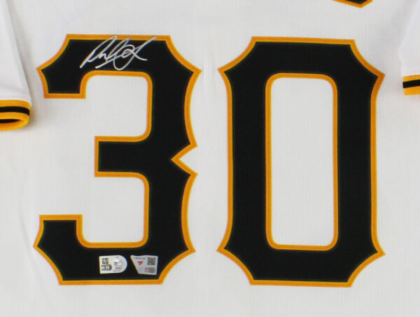 Paul Skenes Signed Pittsburgh Pirates Nike Limited White NFL Jersey - Image 2