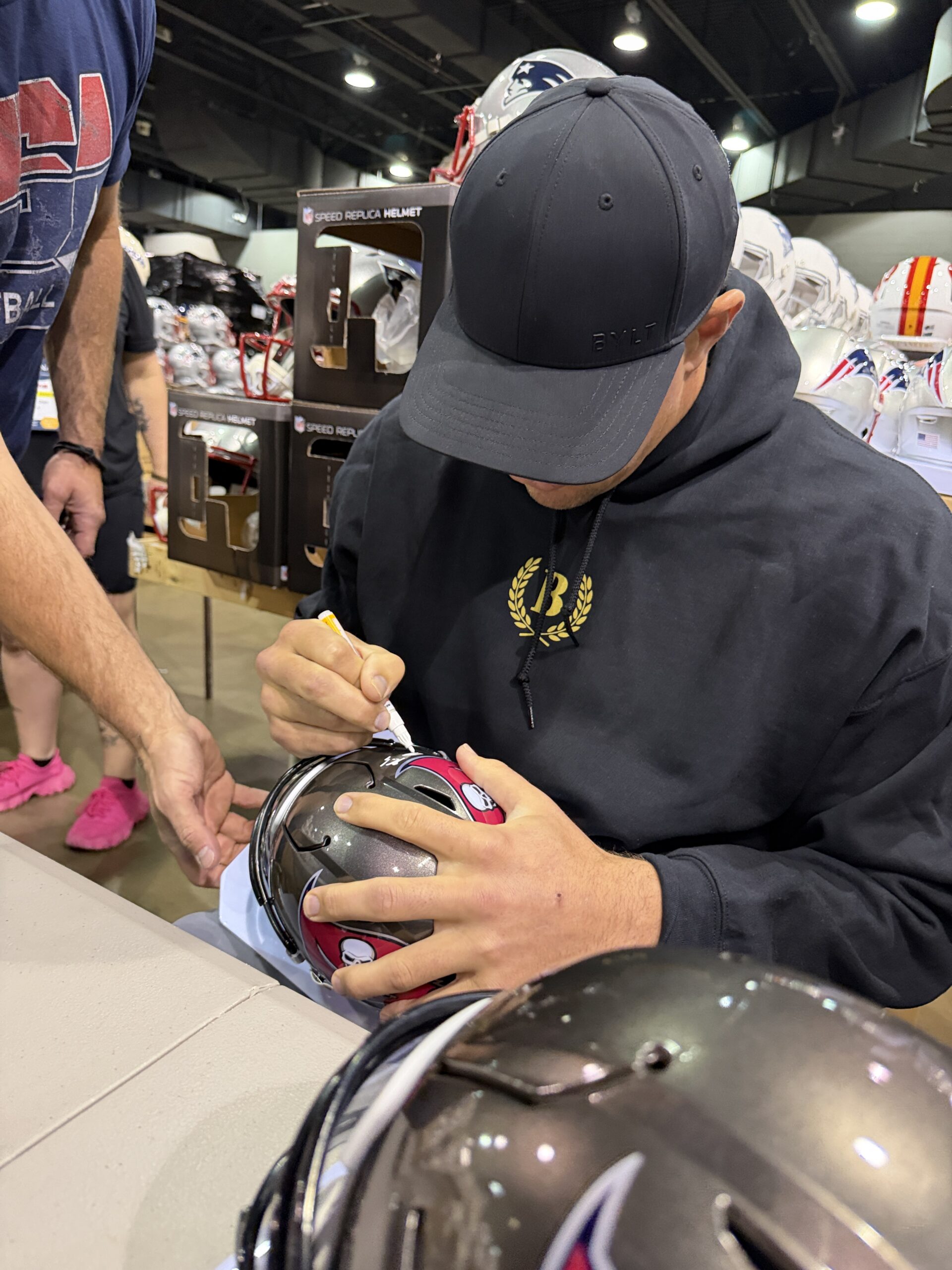 Rob Gronkowski Signed Tampa Bay Buccaneers Speed Flex Mid-Size NFL Midi Helmet - Image 2