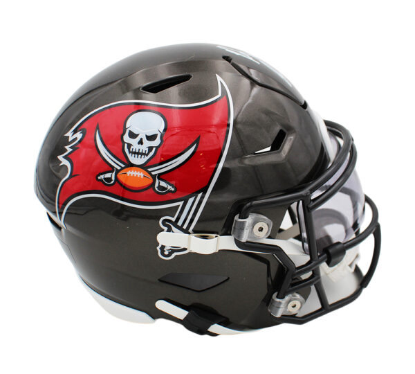 Rob Gronkowski Signed Tampa Bay Buccaneers Speed Flex Mid-Size NFL Midi Helmet - Image 2