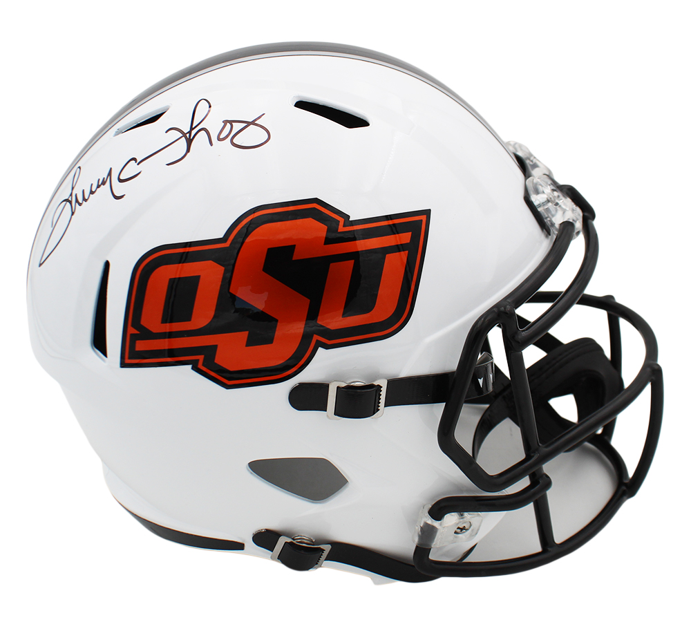 Thurman Thomas Signed Oklahoma State Cowboys Speed Full Size NCAA Helmet - Image 2
