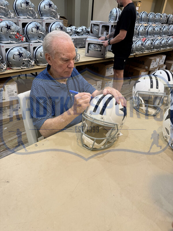 Roger Staubach Signed Dallas Cowboys Speed Full Size Flash NFL Helmet - Image 2