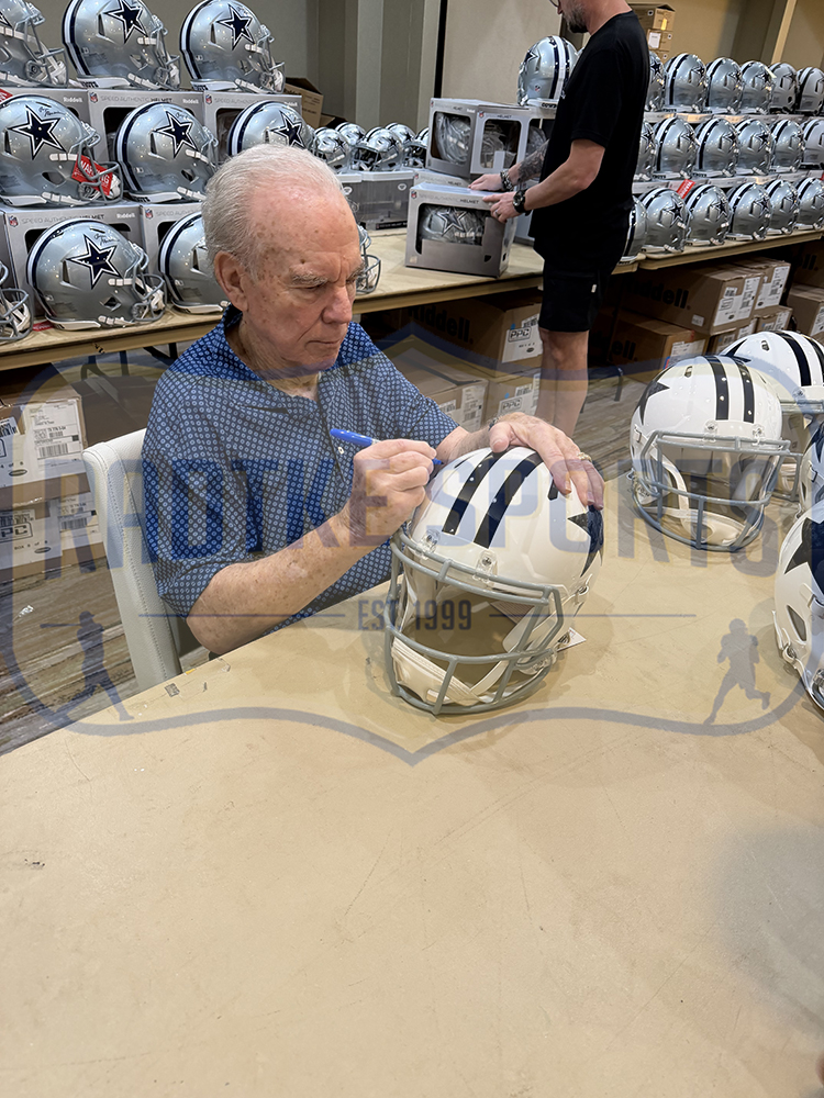 Roger Staubach Signed Dallas Cowboys Speed Full Size Flash NFL Helmet - Image 2